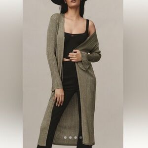 Anthropologie Olive Longline Cardigan